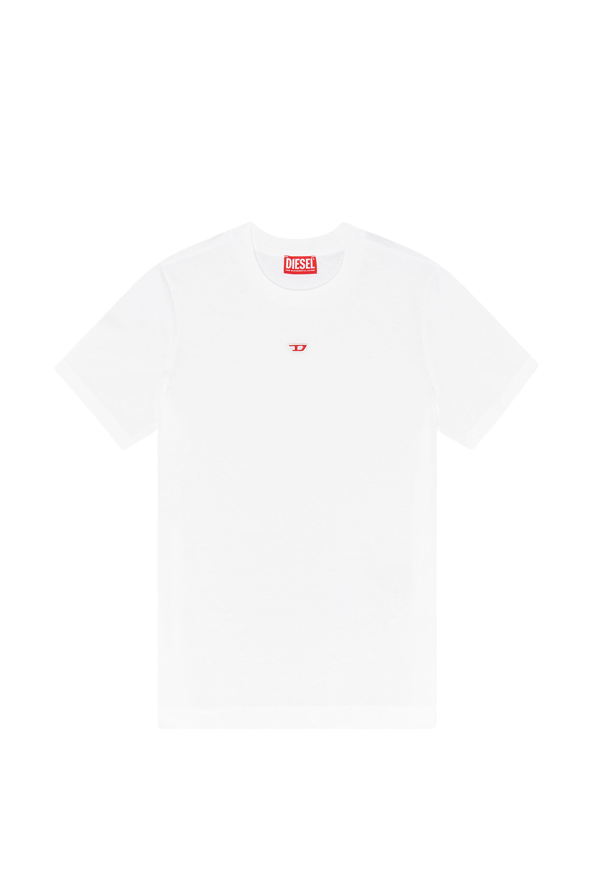 Diesel - T-REG-D, Woman's T-shirt with mini logo patch in White - 2